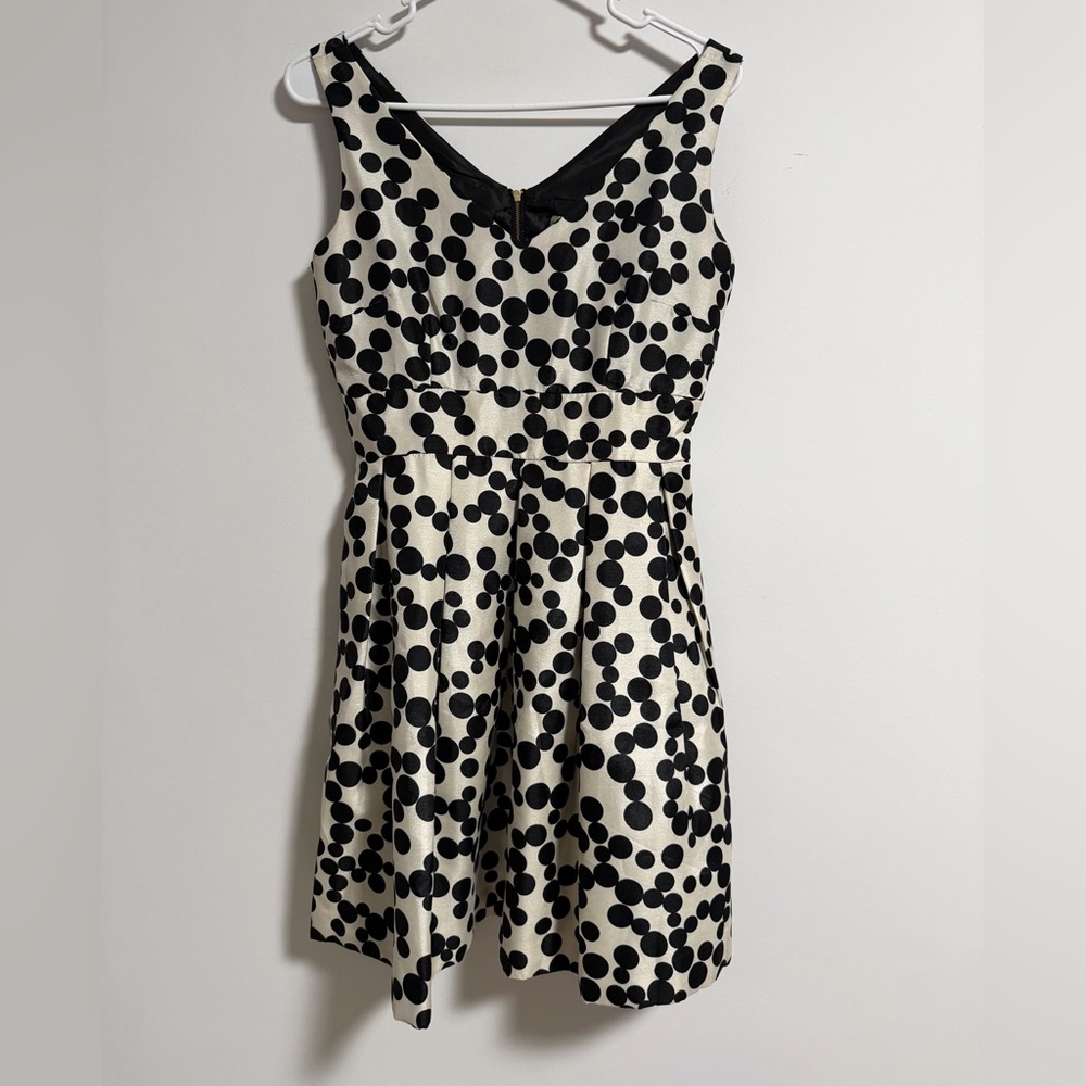 Taylor Black and White Polka Dot Midi Dress